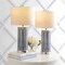 Jonathan Y Sulka 27 in. Ceramic/Iron Contemporary USB Charging LED Table Lamp, Navy/Chrome, 2PK JYL6615A-SET2 - alternate 5