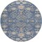 Homeroots 8' Blue Brown And Beige Round Floral Washable Indoor Outdoor Area Rug 605457 - alternate 3