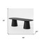 Homeroots 86" Black Wood Double Pedestal Base Oval Dining Table 720676 - alternate 4