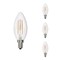 Bulbrite 25W Warm Wht Lght Clear B11 Dimmable (E12) Candelabra Screw Base LED Filament Lght Bulb, 2700K, 4PK 861412 - alternate 1