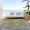 Homeroots 8' Artichoke Green And Gold Round Abstract Washable Indoor Outdoor Area Rug 615586 - alternate 5