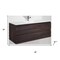 Homeroots 48" Dark Brown Wood Freestanding Bathroom Vanity With White Sink And Two Drawers 627506 - alternate 2