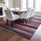 Homeroots 8' X 10' Burgundy Ivory And Blue Striped Washable Indoor Outdoor Area Rug 597310 - alternate 5