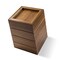 Homeroots 10in Traditional Solid Teak Small Waste Basket 475865 - alternate 4