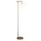 Homeroots 68" Brass Reading Floor Lamp With White Frosted Glass Globe Shade 523520 - alternate 3