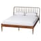 Baxton Studio Maeron Mid-Century Modern Walnut Brown Queen Platform Bed with Spindle Headboard 254-13898-ZORO - alternate 1