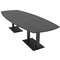 Skutchi Designs Arc Boat Conference Table, 45 in W, 120 in L, Grey HAR-ABOT-48x120-DOU.BK-WA7949 - alternate 1