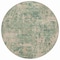 Homeroots 8' Artichoke Green And Teal Blue Round Abstract Washable Indoor Outdoor Area Rug 630521 - alternate 3