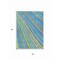 Homeroots 3' X 5' Denim Blue Sky Blue And Gold Striped Washable Indoor Outdoor Area Rug 614971 - alternate 5