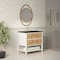James Martin Vanities Olena 36" Single Vanity, Light Mappa Burl and Polished White, w/ 3 CM Phantome Eclos Top D804-V36-LMB-3PHT - alternate 5