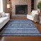 Homeroots 9' X 12' Navy Blue And Denim Blue Southwestern Washable Indoor Outdoor Area Rug 582834 - alternate 6