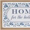 Homeroots 10" X 19" Blue And White Home For The Holidays Wood Framed Art 634264 - alternate 3
