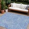 Homeroots 8' X 10' Blue And Ivory Abstract Washable Indoor Outdoor Area Rug 594920 - alternate 1