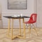 Leisuremod Dover Plastic Dining Side Chair with Wooden Legs, Transparent Red EP19TR - alternate 5