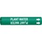 Brady Plant Water Pipe Marker, 2.8125in H x 2.8125in W, Fits Pipes 4in Dia. Thru 6in Dia. 4109-D - alternate 1