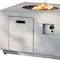 Homeroots 50000 BTU 35in Gray Aluminum Natural Gas Square Fire Pit Table With Cover 535174 - alternate 3