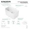 Kingston Brass 47" Acrylic Rectangular Back-to-Wall Freestanding Tub with Drain and Integrated Seat, Glossy White VTSQ472726S - alternate 3