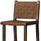 Homeroots 30" Brown Faux Leather and Solid Wood Bar Height Bar Chair 632476 - alternate 4