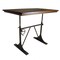 Homeroots 48" Brown And Black Solid Wood And Iron Trestle Base Dining Table 517764 - alternate 1
