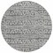 Homeroots 8' Charcoal Gray And Ivory Round Geometric Washable Indoor Outdoor Area Rug 583482 - alternate 4