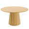 Homeroots 52" Brown Solid Wood Pedestal Base Round Top Dining Table 721022 - alternate 1