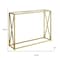 Homeroots 42" Clear And Gold Glass Frame Console Table 333202 - alternate 4