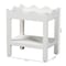 Bali & Pari Sebastian Grasscloth Scalloped End Table, White 266-14549-ZORO - alternate 3