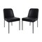 Manhattan Comfort Loft Metal Vegan Leather Side Chair in Black - Set of 2 DC1533-2 - alternate 2