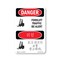 Signmission OSHA Danger Sign, 14" Height, Rigid Plastic, Forklift Traffic Be Alert Bilingual, 1014-VK-1265 OS-DS-P-1014-VK-1265 - alternate 1