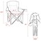 Wrightmaster 39.5" x 25" x 39.5" Steel frame Folding Camping Chair Weight capacity 450 lbs and Cooler Bags, Blue ZR-02BL - alternate 3