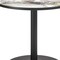 Homeroots 36" Gray Glass and Steel Pedestal Base Round Top Dining Table 720926 - alternate 2