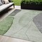 Homeroots 3' X 5' Olive Green And Gray Abstract Washable Indoor Outdoor Area Rug 582014 - alternate 1