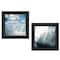 Homeroots Set Of Two Sailboat Marina 3 Black Framed Print Wall Art, 2PK 406135 - alternate 1