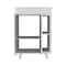 Homeroots 24" White Wood Freestanding Bathroom Vanity With White Sink 543623 - alternate 1