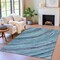 Homeroots 3' X 5' Blue Aqua And Ivory Abstract Washable Indoor Outdoor Area Rug 631233 - alternate 2