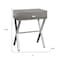 Homeroots 22" Silver And Deep Taupe Wood And Metal End Table With Drawer 333131 - alternate 3
