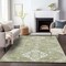 Homeroots 8' X 10' Artichoke Green Beige And Ivory Medallion Washable Indoor Outdoor Area Rug 589023 - alternate 3