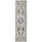 Homeroots 8' Runner Ivory and Dark Brown Oriental Washable Non Skid Indoor Outdoor Runner Rug 563764 - alternate 2