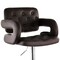 Elama Faux Leather Tufted Bar Stool in Brown with Chrome Base and Adjustable Height ELM-749-BRN - alternate 2