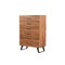 Homeroots 36" Natural Live Edge Solid Wood Five Drawer Dresser 571536 - alternate 4