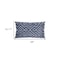 Homeroots 13" X 21" Blue And Gray Diamond Linen Throw Pillow Cover with Embroidery 608179 - alternate 2