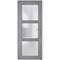 Vdomdoors Front Exterior Prehung FiberGlass Door Frosted Glass / Manux 8552 Grey Ash / Office Commercial and MANUX8552EXD-SS-W36 x H80-Right-hand Inswing - alternate 1