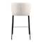 Homeroots Set of Two 26" Cream And Black Faux Leather And Steel Counter Height Bar Chairs 555760 - alternate 4