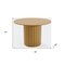 Homeroots 46" Brown Solid Wood Pedestal Base Round Top Dining Table 720982 - alternate 4