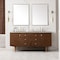 James Martin Vanities Amberly 72'' D Vanity, Mid-Century Walnut w/ Jasmine Pearl Top w/FreePower Wireless Charger 670-V72-WLT-FEJP - alternate 3