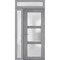 Vdomdoors Front Exterior Prehung FiberGlass Door Frosted Glass / Manux 8552 Grey Ash / Sidelight Exterior Win MANUX8552EXD-SS-W36+16 x H80-LH - alternate 2