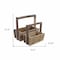 Homeroots Set of Two Natural Solid Wood Cube or Bin, 2PK 488014 - alternate 2