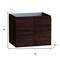 Homeroots 24" Dark Brown Wood Freestanding Bathroom Vanity With White Sink And Two Drawers 627413 - alternate 2