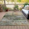 Homeroots 3' X 5' Olive Green Gold And Gray Abstract Washable Indoor Outdoor Area Rug 631449 - alternate 2