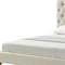 Homeroots Beige Solid Wood Queen Tufted Upholstered Linen Bed with Nailhead Trim 544881 - alternate 5